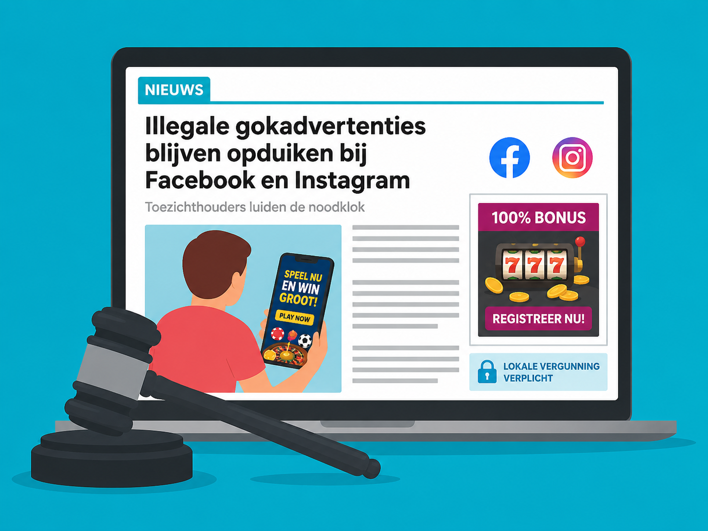 VNLOK daagt Meta voor rechter om illegale gokreclames